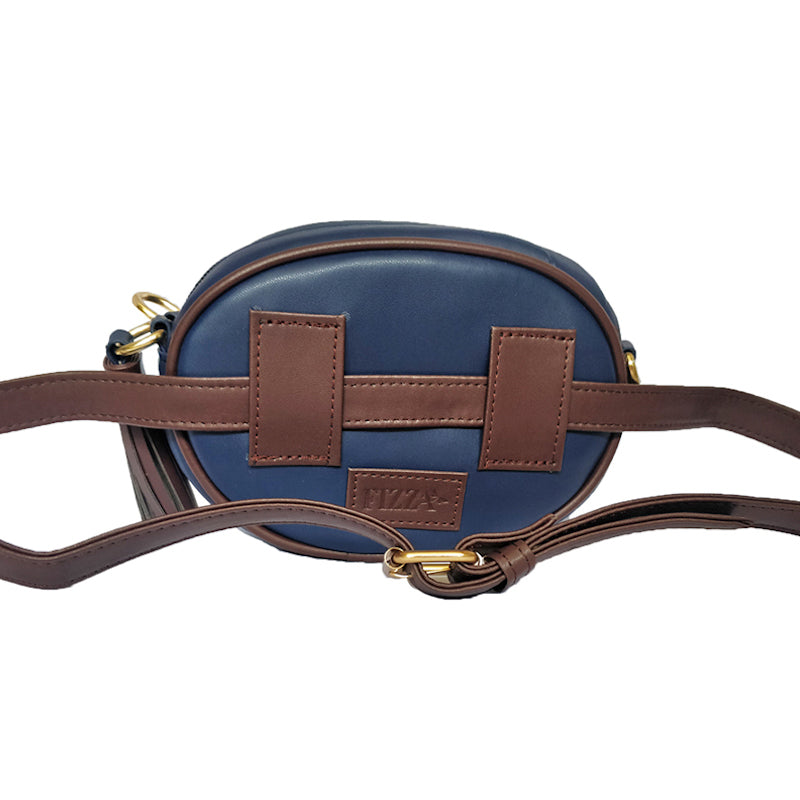 Navy Blue Tassel Belt Vegan Bag