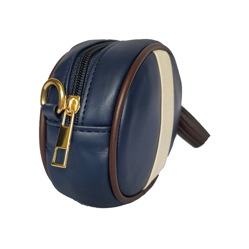 Navy Blue Tassel Belt Vegan Bag
