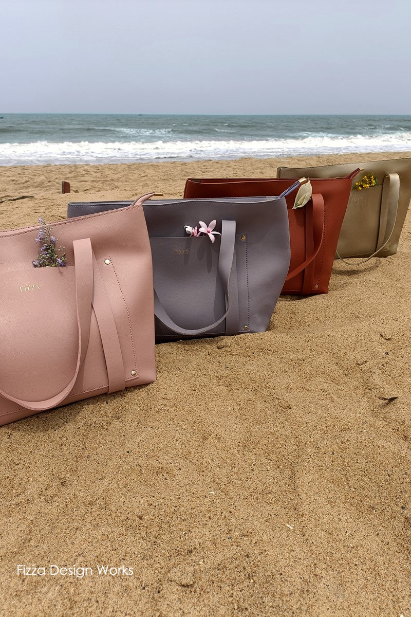 Shopper Tote With Strap Detail