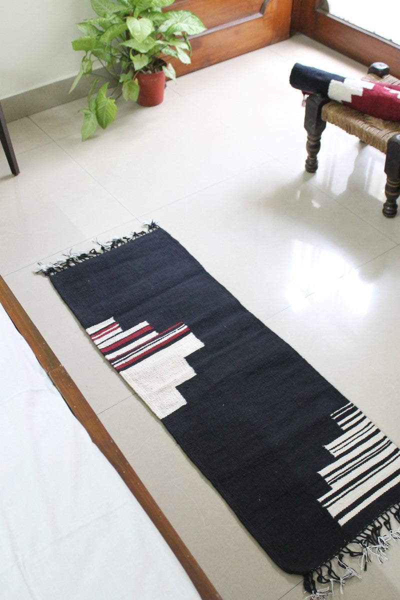 Handmade North Star Black Runner