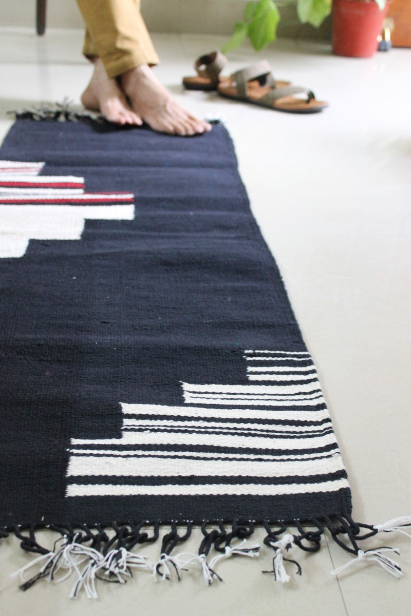Handmade North Star Black Runner