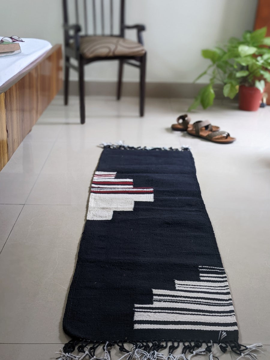 Handmade North Star Black Runner