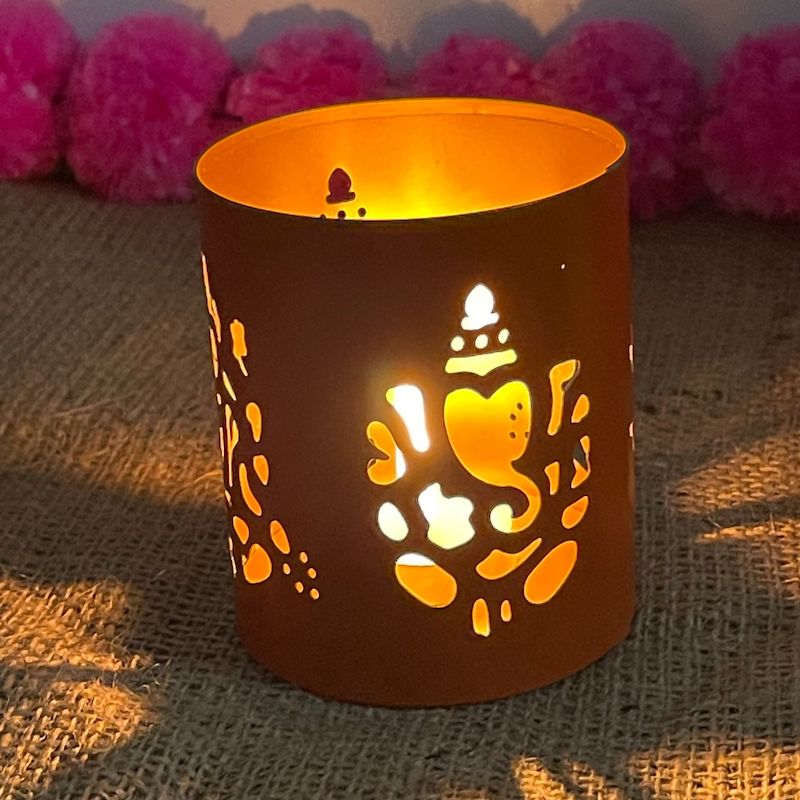 Ganpati Metal Tealight Holder