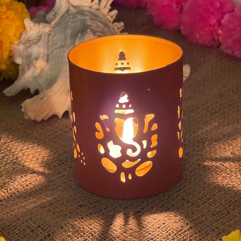 Ganpati Metal Tealight Holder