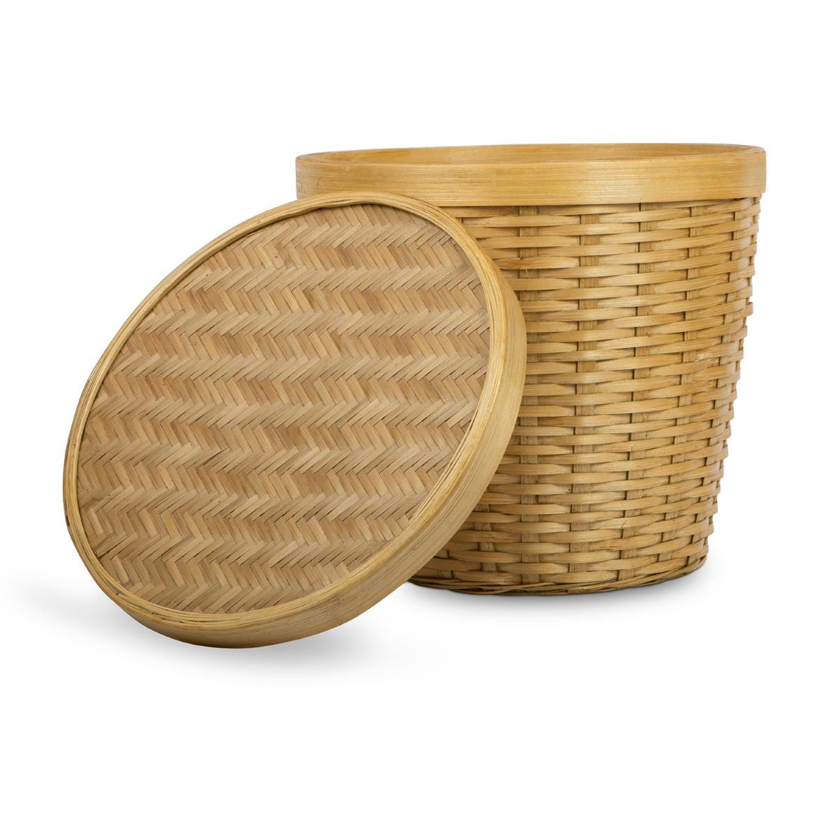 Bamboo Handmade Multipurpose Box Conical (Set Of 3)