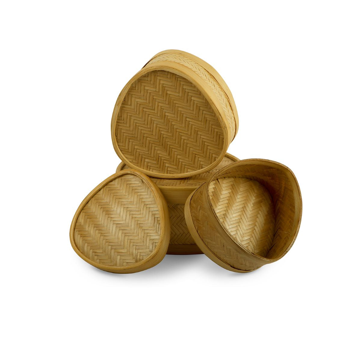Bamboo Handmade Multipurpose Box (Set Of 3)