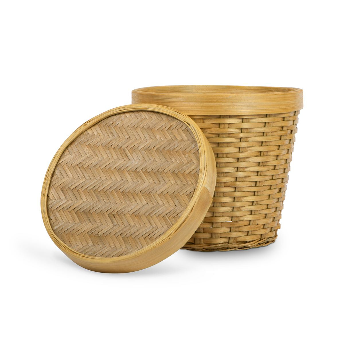 Bamboo Handmade Multipurpose Box Conical (Set Of 3)