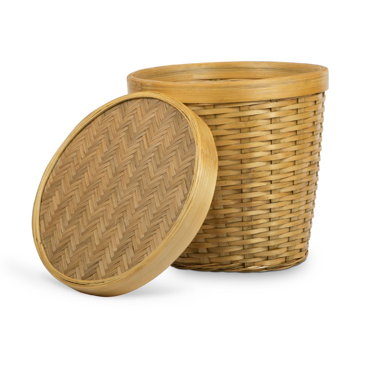Bamboo Handmade Multipurpose Box Conical (Set Of 3)