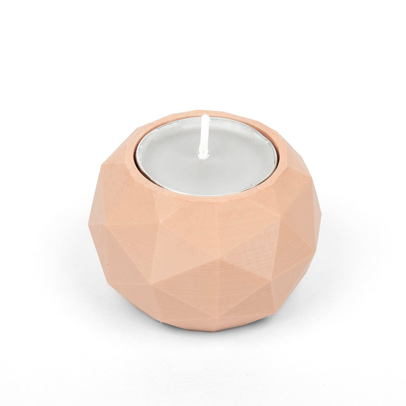 Peach Aurora Handmade Resin Candle Holder with Tealight