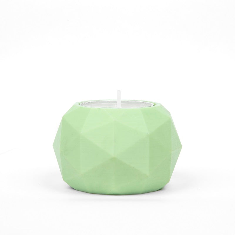 Mint Aurora Resin Candle Holder with Tea Light
