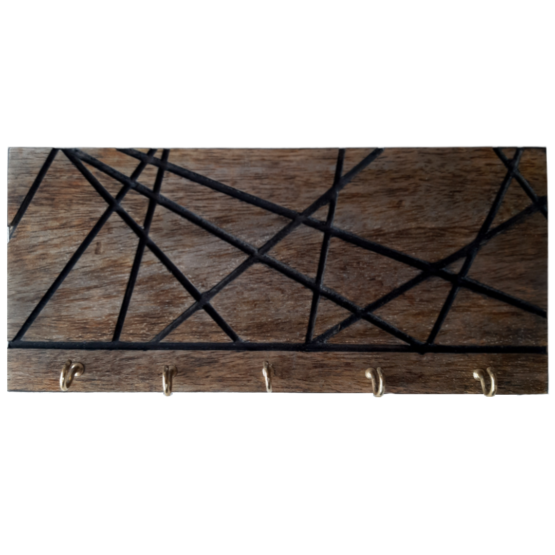 Hand Carved Wooden Key Hanger
