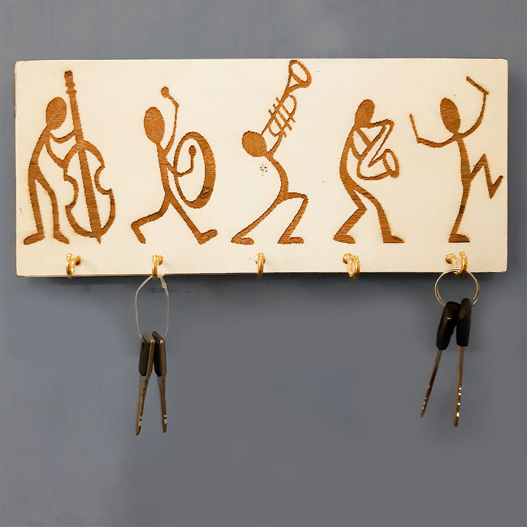 Hand Carved Wooden Key Hanger