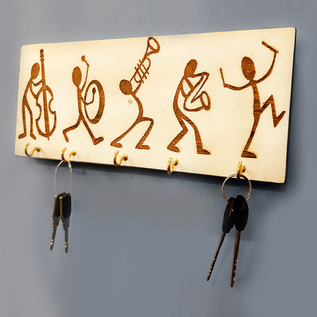 Hand Carved Wooden Key Hanger