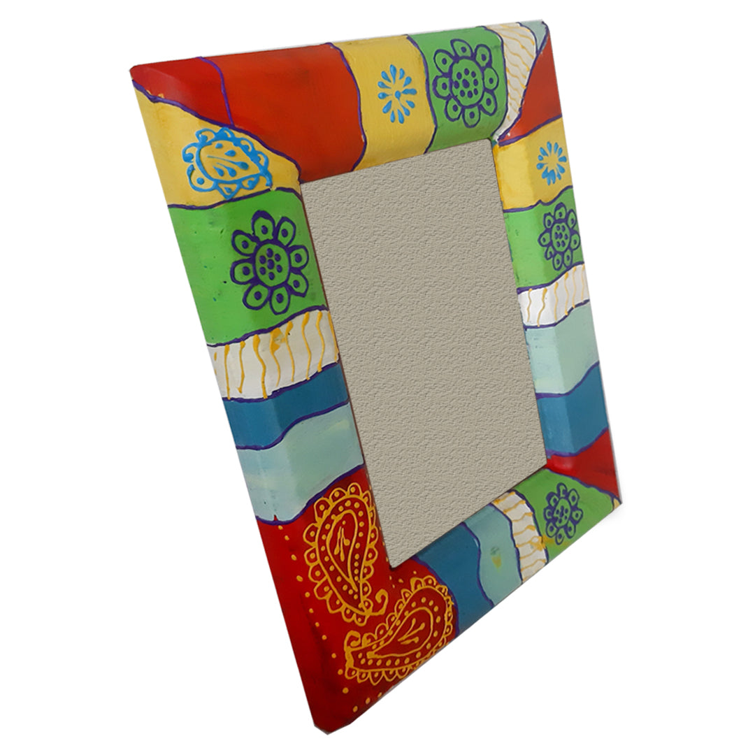 Multicolor Hand Painted Photo Frame