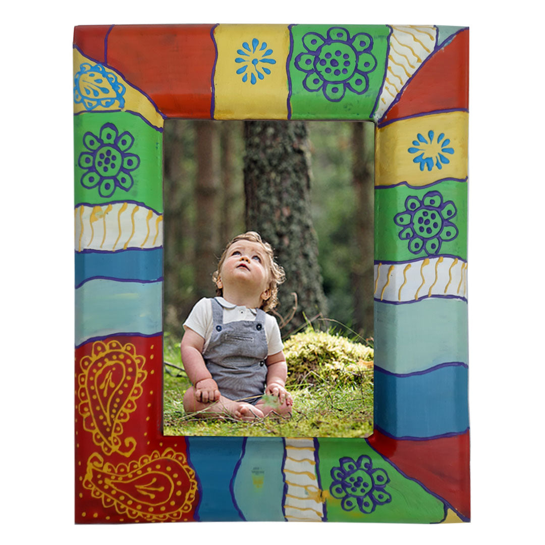 Multicolor Hand Painted Photo Frame