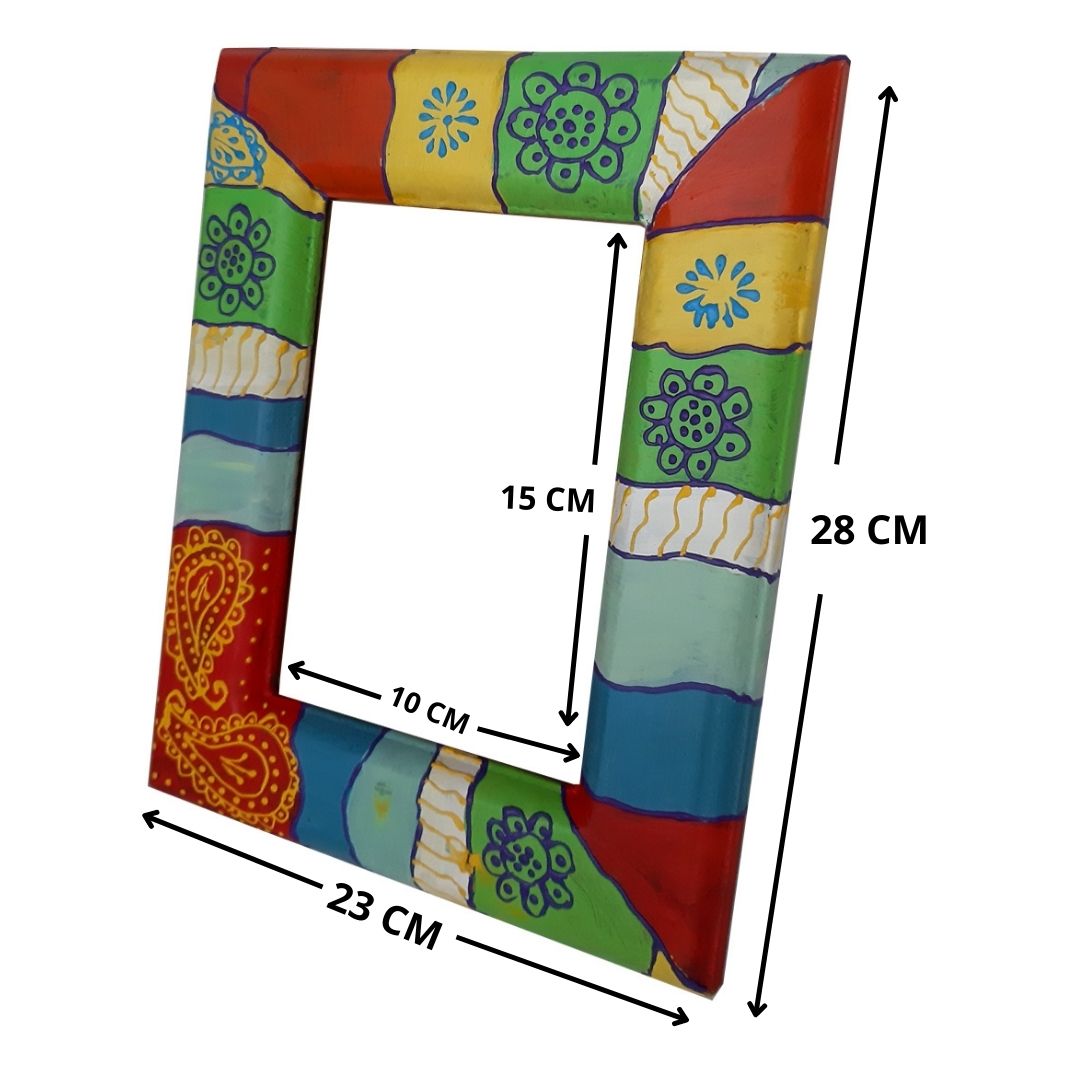 Multicolor Hand Painted Photo Frame