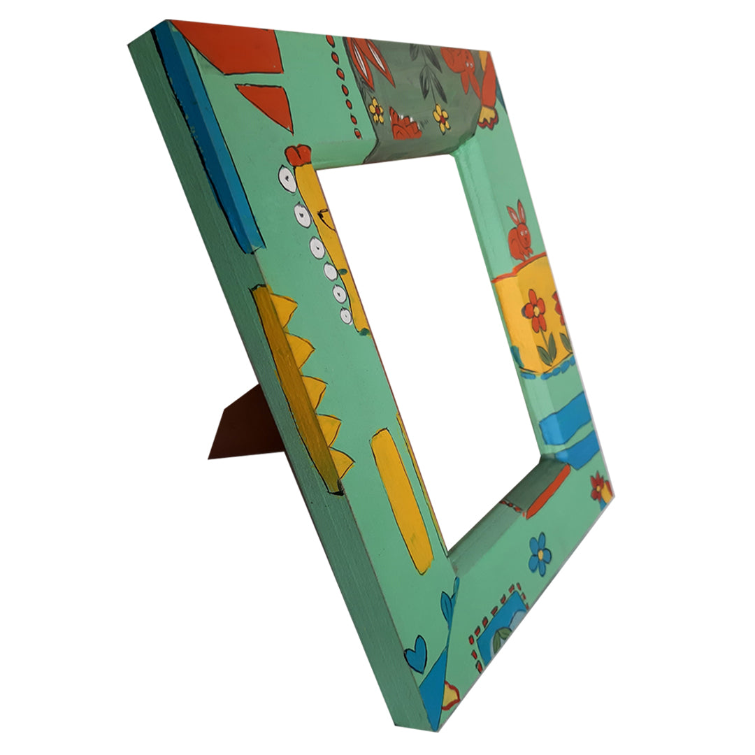 Mint Green Hand Painted Photo Frame
