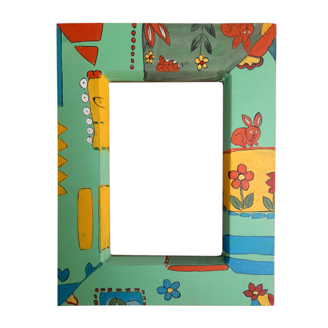 Mint Green Hand Painted Photo Frame
