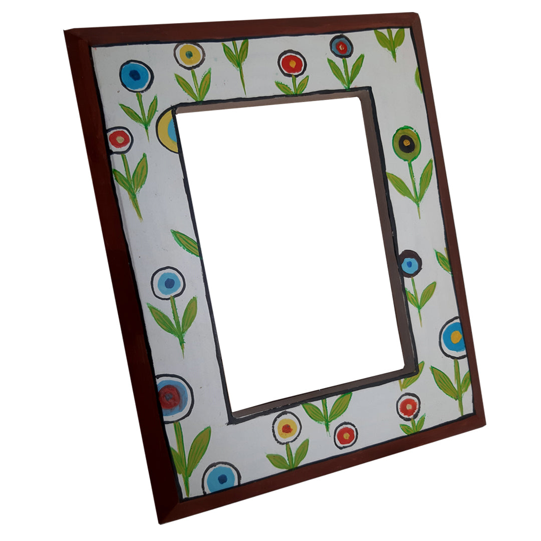 White Hand Painted Photo Frame