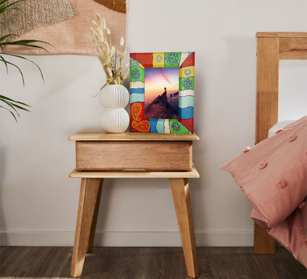 Multicolor Hand Painted Photo Frame