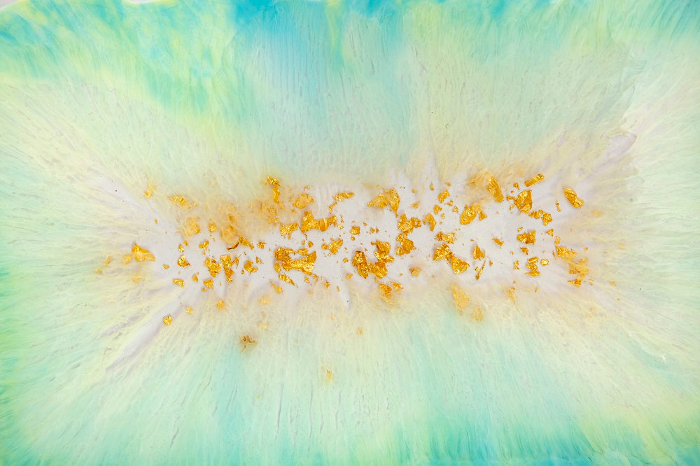 Blue Lily Resin Serving Tray