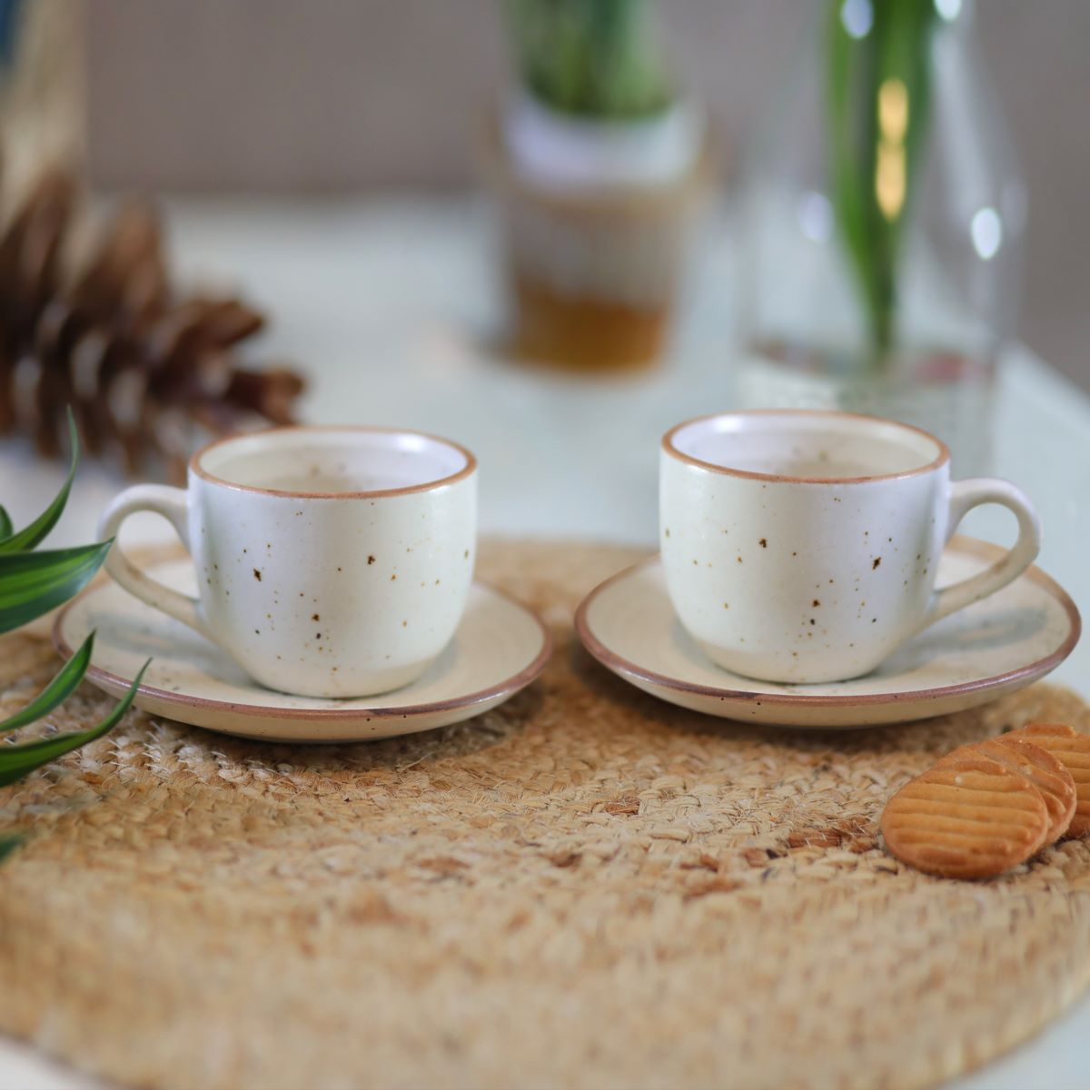 Wonder white Cup with Saucer (Set of 6)