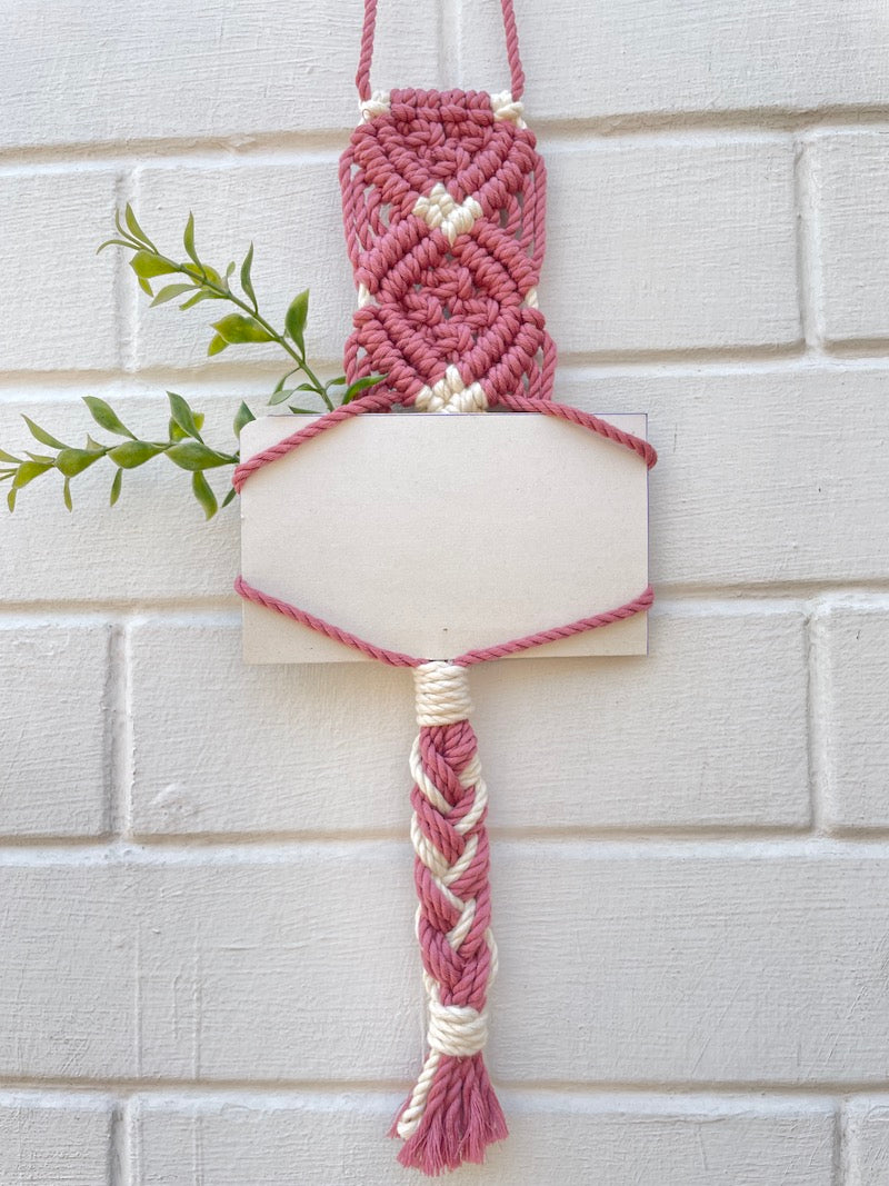 Handcrafted Knotted Natural Macrame Cotton Hanging Photoframe FOR 6X4 PICTURES