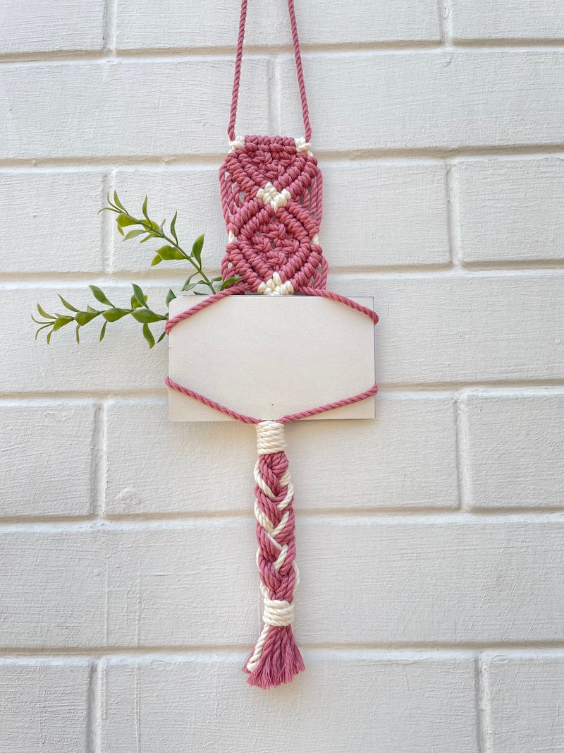 Handcrafted Knotted Natural Macrame Cotton Hanging Photoframe FOR 6X4 PICTURES
