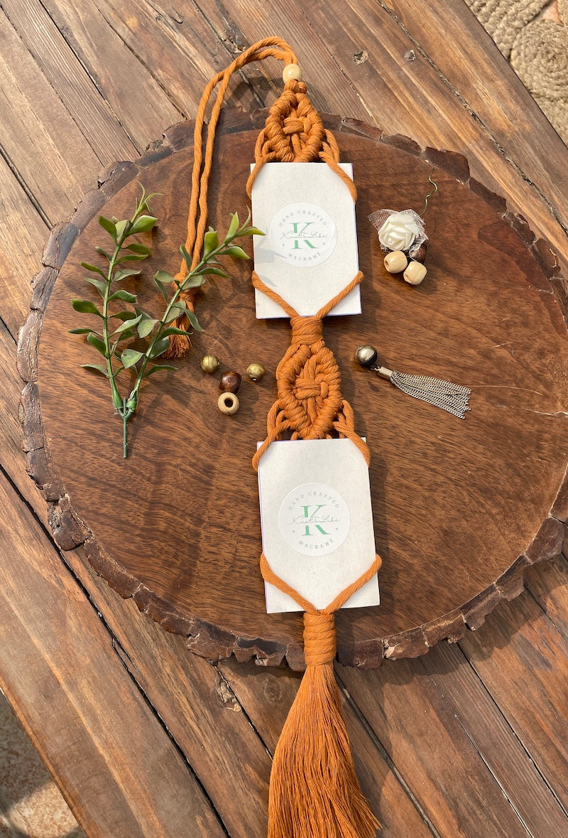 Handcrafted Knotted Natural Macrame Cotton Hanging Photoframe  FOR POLOROID PICTURES