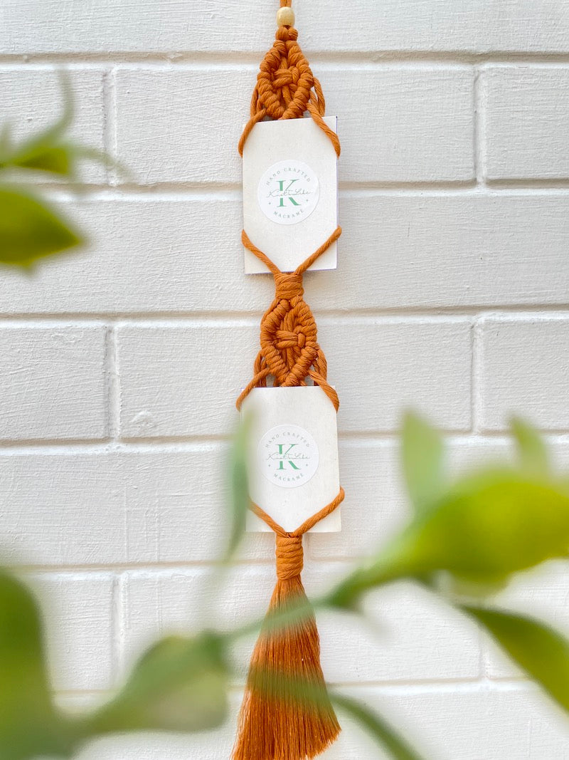 Handcrafted Knotted Natural Macrame Cotton Hanging Photoframe  FOR POLOROID PICTURES