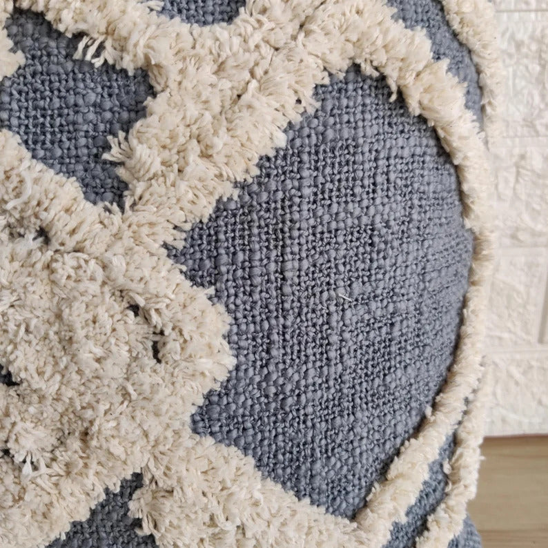 Tufted Textured Cotton Hand Dyed Cushion Cover