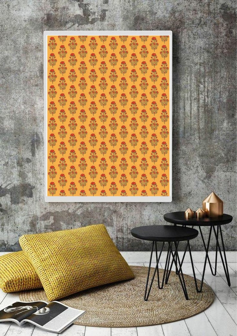 Jaipur Block Digital Print Digital Wall Art