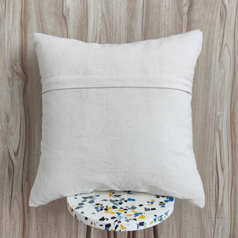 Snowman Hand Embroidered Cushion Cover