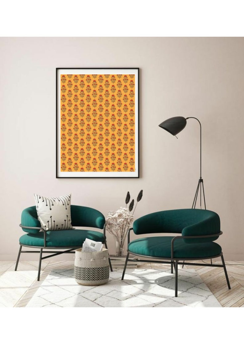 Jaipur Block Digital Print Digital Wall Art