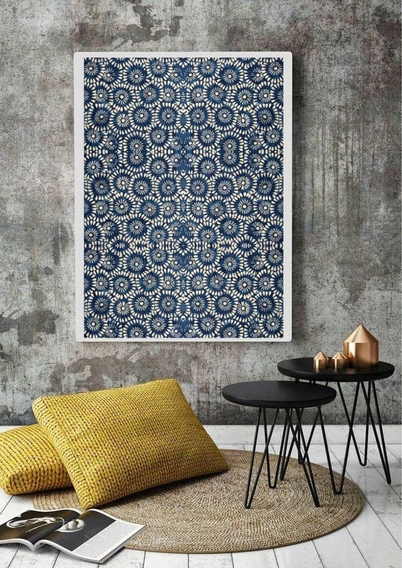 Indigo Daby Digital Print Digital Wall Art