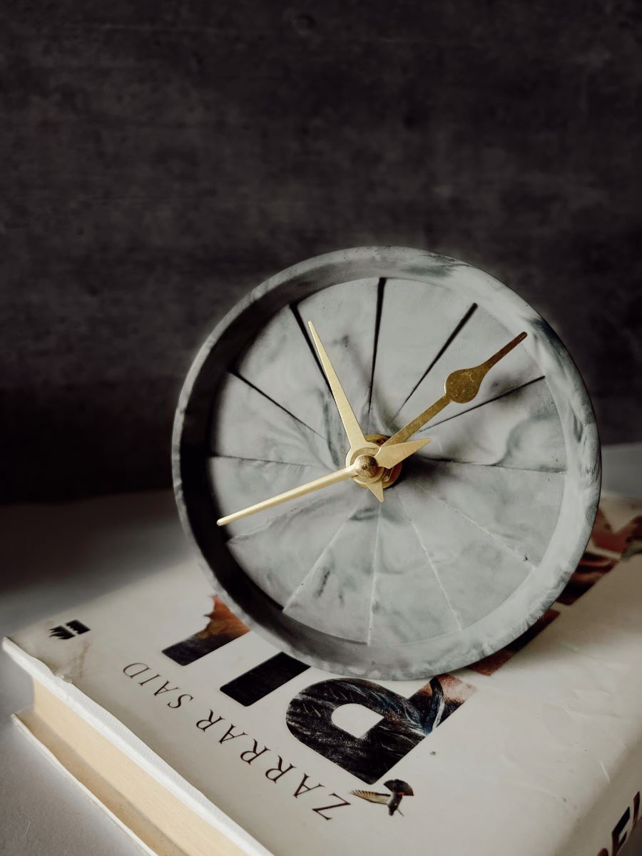 Handmade Concrete Desk Clock