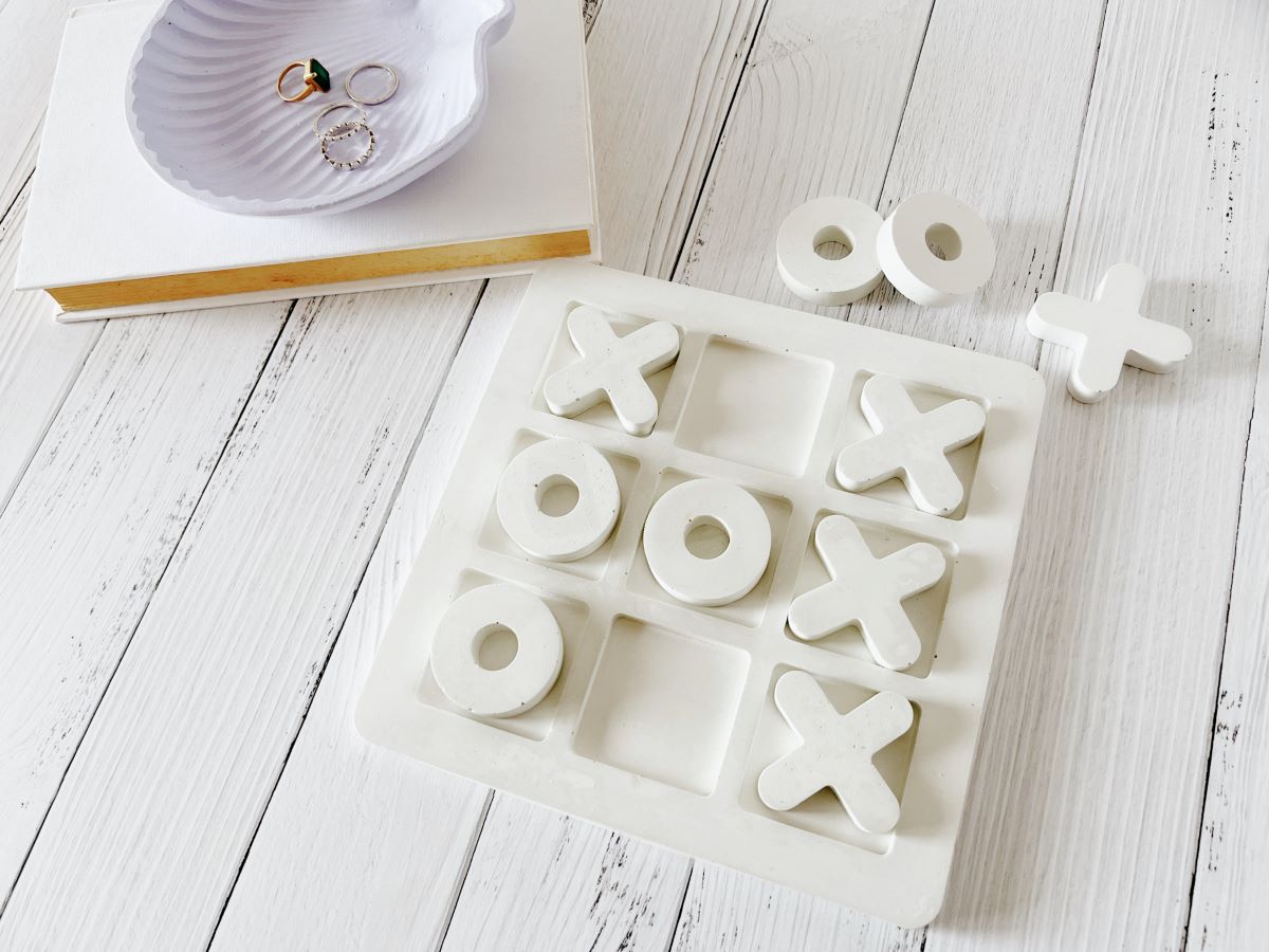 Handmade Concrete Tic Tac Toe