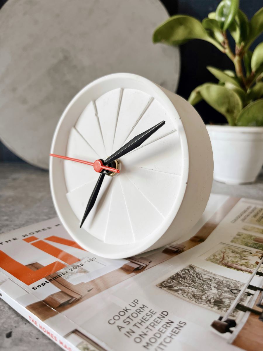 Handmade Concrete Desk Clock
