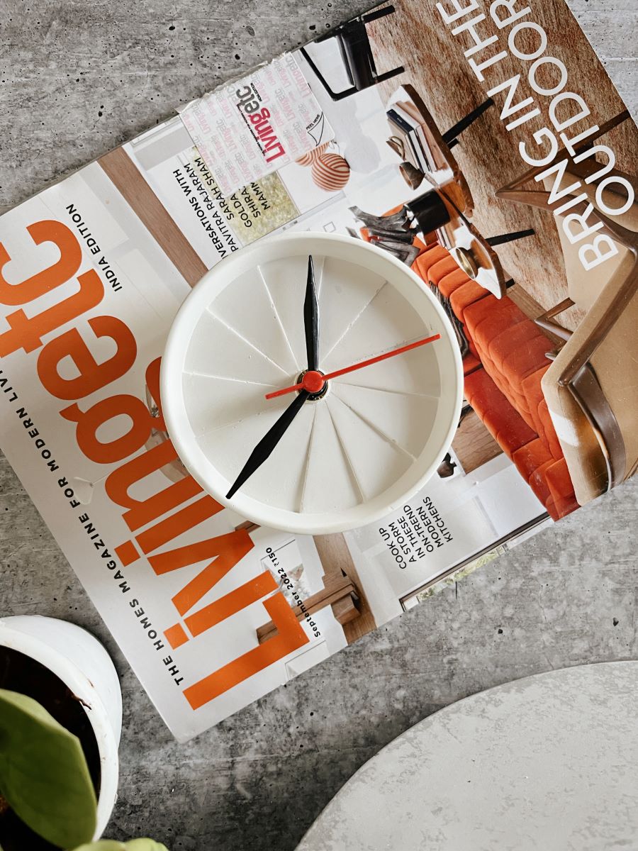 Handmade Concrete Desk Clock