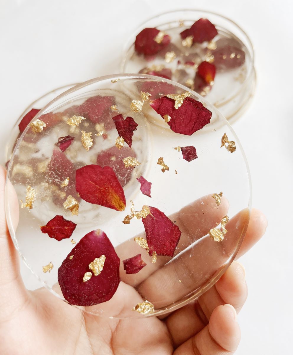 Handmade Rose Coasters (Set of 2/4/6)