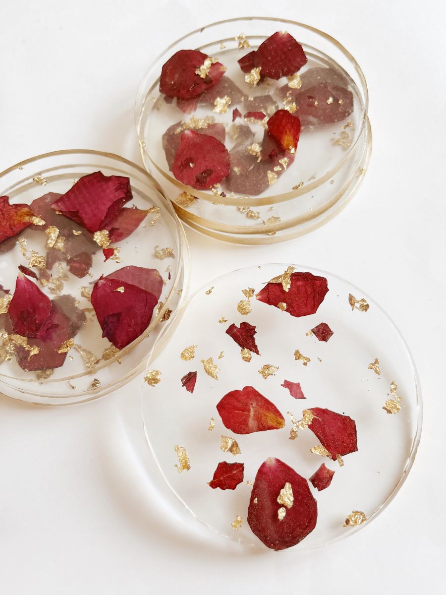 Handmade Rose Coasters (Set of 2/4/6)