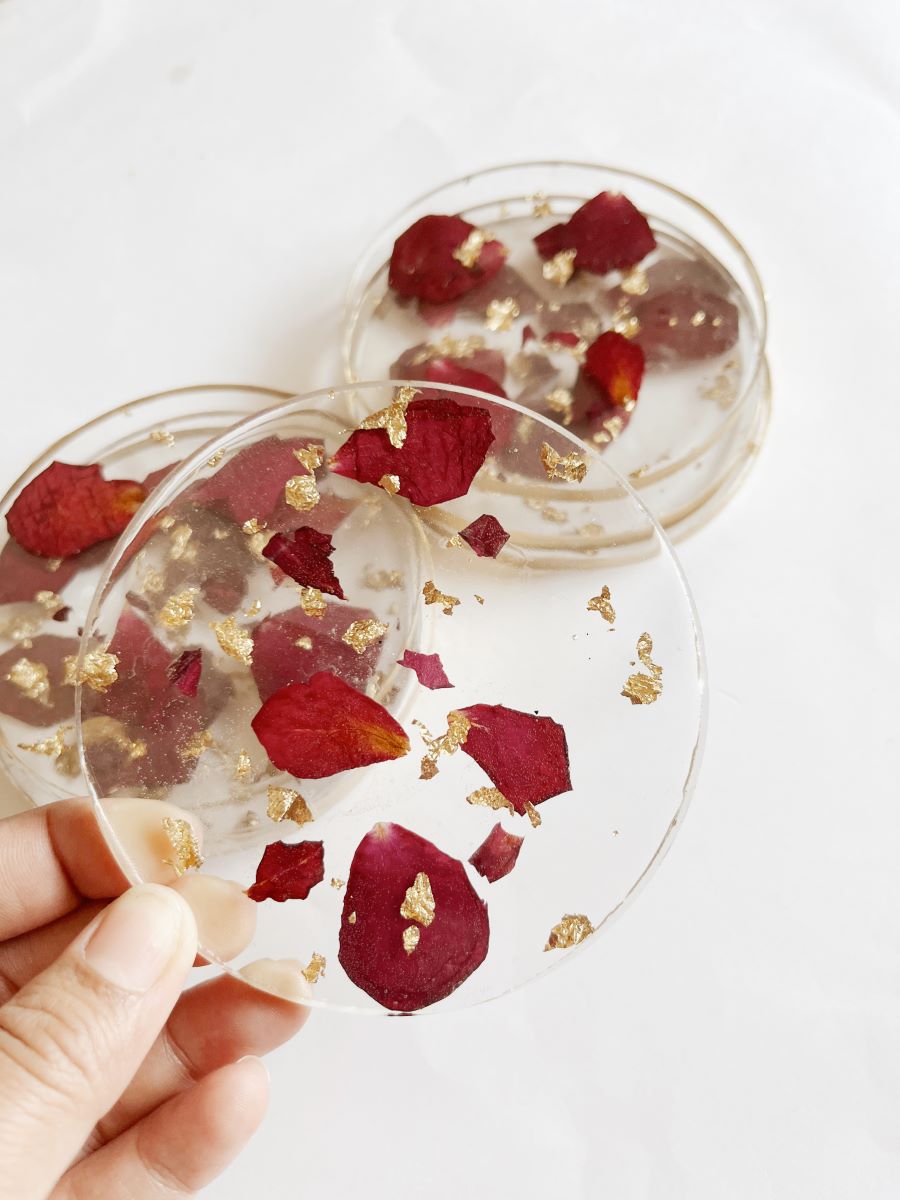 Handmade Rose Coasters (Set of 2/4/6)