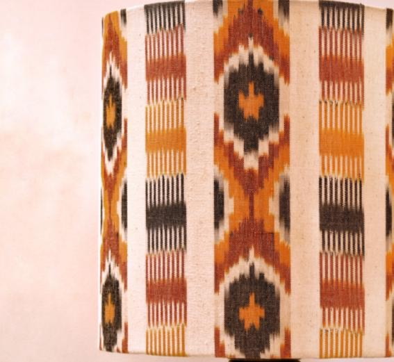 Brushstroke Ikat Drum Lampshade (Large)
