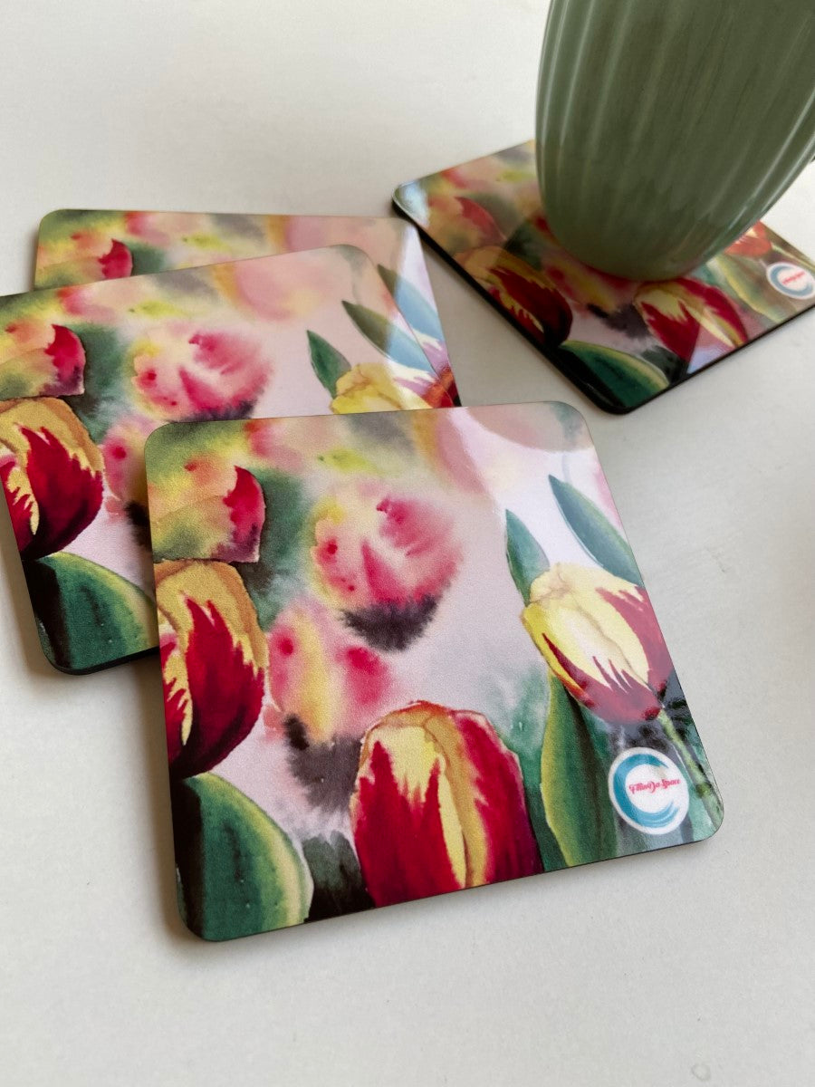 Lotus Pond Coasters (Set of 4)