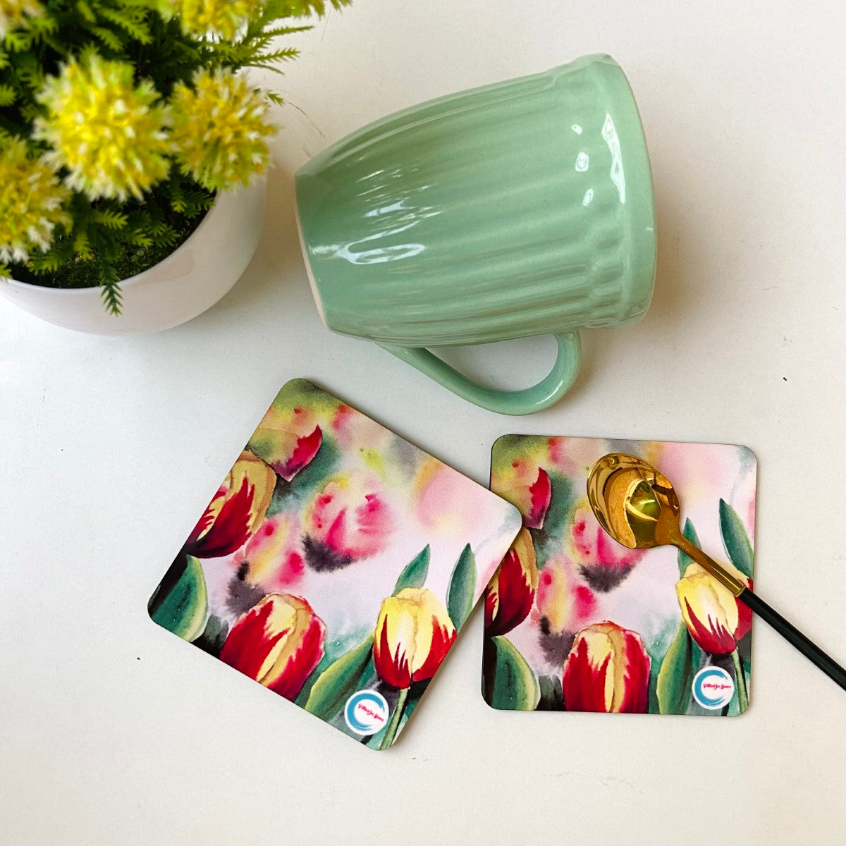 Lotus Pond Coasters (Set of 4)