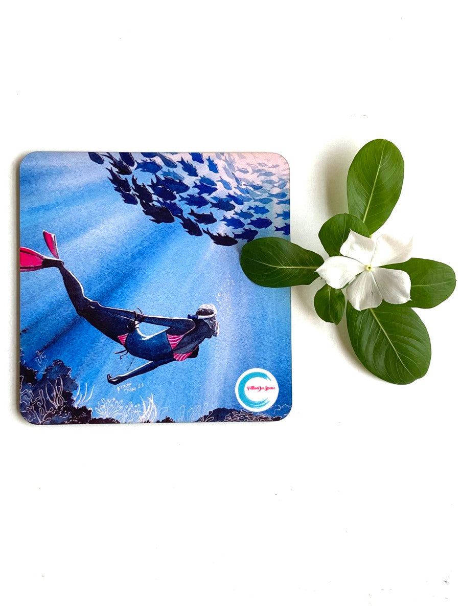 Diving In Dreams Coasters (Set Of 4)
