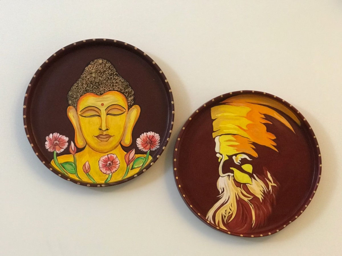 Handpainted Wall Plates Combo Set