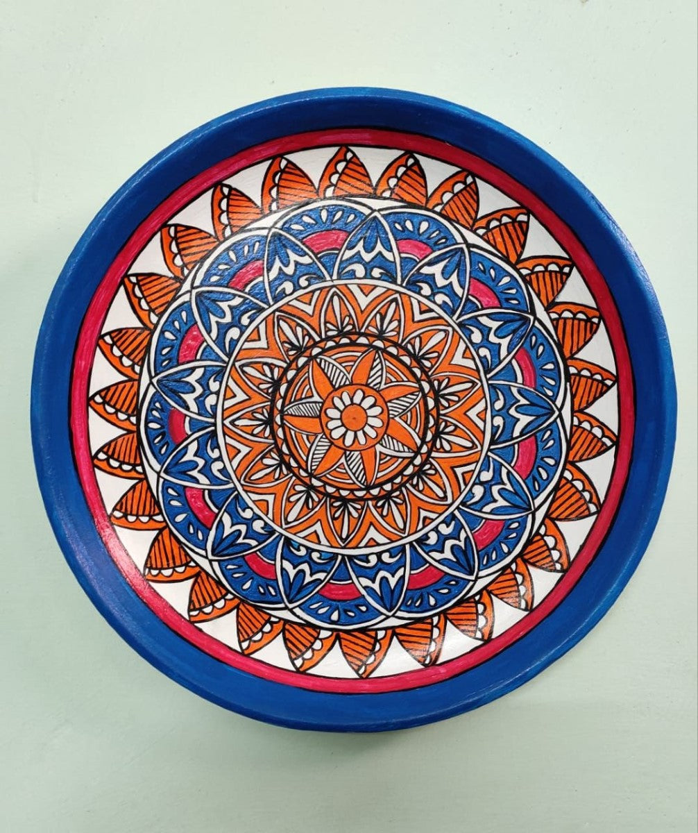 Handpainted Blue Mandala Plate (8"-10"-12")