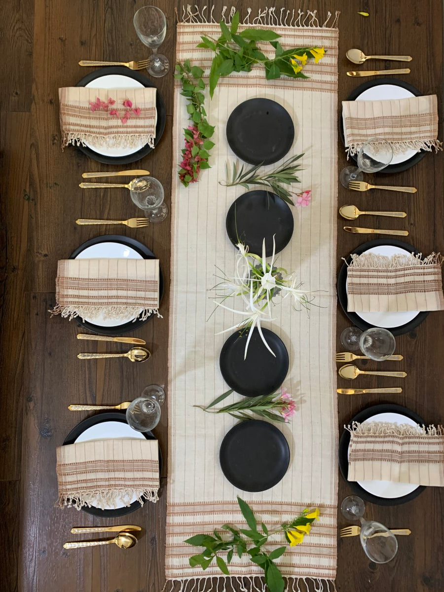 Organic Cotton Handcrafted Table Runner