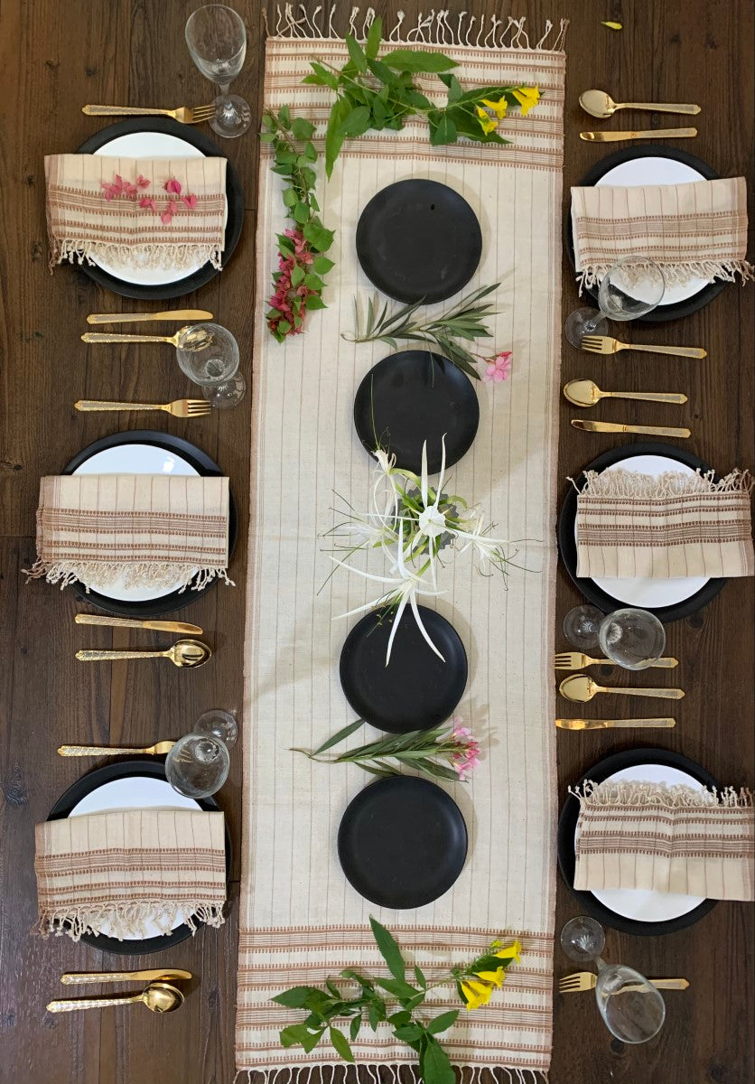 Organic Cotton Handcrafted Table Runner